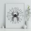 A delicate spider web design in vector format, suitable for digital use.