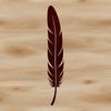 Whimsical Feather SVG Template A stylized vector illustration of a feather, suitable for digital designs and crafts.