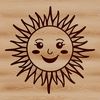 Sun Illustration Vector Icon A stylized illustration of the sun as a vector graphic icon, suitable for various digital applications.