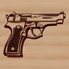 Beautiful Pistol Illustration A detailed illustration of a pistol, suitable for vector art projects.