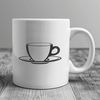 Simple Teacup SVG Design A simple illustration of a teacup, ideal for graphic design and vector art projects.