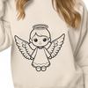 Angel icon in vector format, suitable for digital use and cutting machine design.