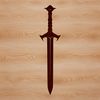 A detailed, scalable illustration of a traditional sword with intricate design elements.