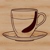 Simple Teacup Design for Vector Projects A simple illustration of a teacup with a saucer, perfect for vector design and cutting machine projects.