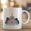 Southeast Asian Buddhist Temple Design An ornate representation of a Southeast Asian-style Buddhist temple in vector format.