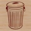 Minimalist Trash Can Icon A simple, minimalist illustration of a trash can, suitable for vector graphics projects.