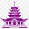 Beautiful Temple Design SVG File An intricately designed Buddhist temple building with ornate architecture.