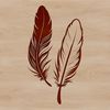A simple vector illustration of a feather, suitable for digital design projects.