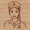 Stunning Female Medical Professional Illustration A vector illustration of a female nurse in uniform, suitable for various design applications.