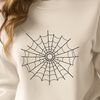 Beautiful Spider Web Template A delicate web design created with vector lines, suitable for digital cutting machines like Cricut or laser cutters.