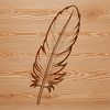 An intricately designed vector image of a feather, suitable for various design applications.