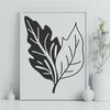 Free SVG Clip Art for Cutting Machines A detailed vector design of a single leaf with intricate details, suitable for cutting machines like Cricut or laser cutters.