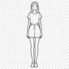 Modern Young Girl Illustration A digital illustration of a young girl in a modern outfit, suitable for vector design projects.