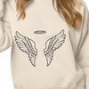 Beautiful Haloed Wings Illustration Illustrated angel wings with a subtle halo effect in vector format.