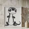 Beautiful salamander SVG design A colorful illustration of a salamander.