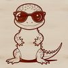A colorful illustration of a salamander in various colors, suitable for vector design.