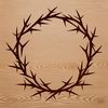 Ornate Floral Wreath A digital representation of the Crown of Thorns, a symbol in Christian tradition associated with Jesus Christ's crucifixion.