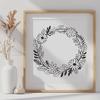 Beautiful Floral SVG Design for Digital Crafting A floral wreath designed as vector art for digital use, suitable for printing or cutting with a Cricut or laser cutter.