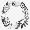 Intricate Interwoven Wreath Illustration A floral wreath design made from intricately interwoven elements in vector format.