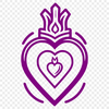 A stylized vector illustration of the Sacred Heart icon, suitable for various design applications.