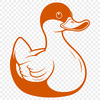 Simple Duck Silhouette in Vector Format An SVG clip art design featuring a simple duck silhouette.