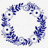 Intricate Flower Wreath Vector Artwork A floral design for crafting and design projects, featuring a decorative wreath made from intricate shapes.