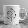 Stylized Leaf Clip Art A vector graphic representation of a stylized leaf with clean lines and organic curves.