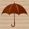 A high-quality digital illustration of an open umbrella with a sturdy handle and colorful canopy.