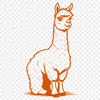 Beautiful Standing Alpaca Vector Graphic Vector illustration of a standing alpaca with realistic texture.