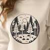 Nature's Bounty Illustration A detailed illustration of a lush forest landscape with multiple trees and foliage.