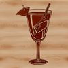 Colorful Drink Design Vector Art A glass containing a colorful cocktail with ice cubes.