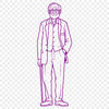 Simple Male Figure Design A simple illustration of a male figure, suitable for digital design and crafting.