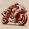 Detailed Motorbike Vector Design A vector graphic representation of a motorbike in a simple yet detailed style suitable for various creative projects.