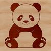 Free Vector Panda SVG Design A detailed illustration of a wild panda in a natural habitat, created as a vector image.