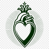 Vector Religious Icon A stylized illustration of the Sacred Heart of Jesus Christ in vector format.
