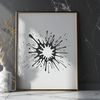 Irregular Droplet Pattern A colorful splat shape made up of irregularly shaped droplets, suitable for digital art and design projects.