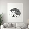 A detailed illustration of a hedgehog, suitable for vector design and commercial use.