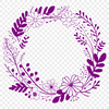 Simple floral wreath clip art suitable for cutting machines or laser cutters.