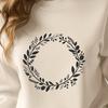 Beautiful SVG Wreath Clipart Design A vector illustration of a decorative floral wreath for digital designs and crafts.