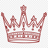 Detailed Crown Clipart Design A detailed illustration of a regal crown in vector format.