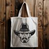 Hand-Drawn SVG Rodeo Character A detailed SVG illustration of a cowboy character.