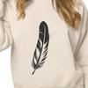 Beautiful Feather Design Element A stylized illustration of a single feather with intricate details, suitable for digital design projects.