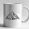 Beautiful SVG Mountain Range Design A vector graphic representation of a majestic mountain range.