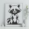 Cute Raccoon Clipart SVG Design Raccoon clip art vector design in SVG format for digital use.