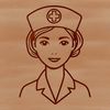 Free Hospital Clip Art SVG Image Female nurse in a hospital setting, created as a vector graphic for professional or personal use.