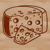 A high-quality cheese design created as a vector graphic, suitable for various applications.