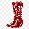 Classic Western Footwear SVG Vector Graphic A pair of classic cowboy boots with intricate stitching and details, designed as a vector graphic for digital use.