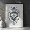 Free Sacred Heart Clip Art Design A detailed illustration of the Sacred Heart, suitable for vector art projects and designs.