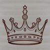 A detailed digital illustration of a crown, suitable for cutting machines like Cricut or laser cutters.