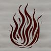 Bold Geometric Flame Illustration Vector illustration of a stylized flame design with a bold, geometric shape.